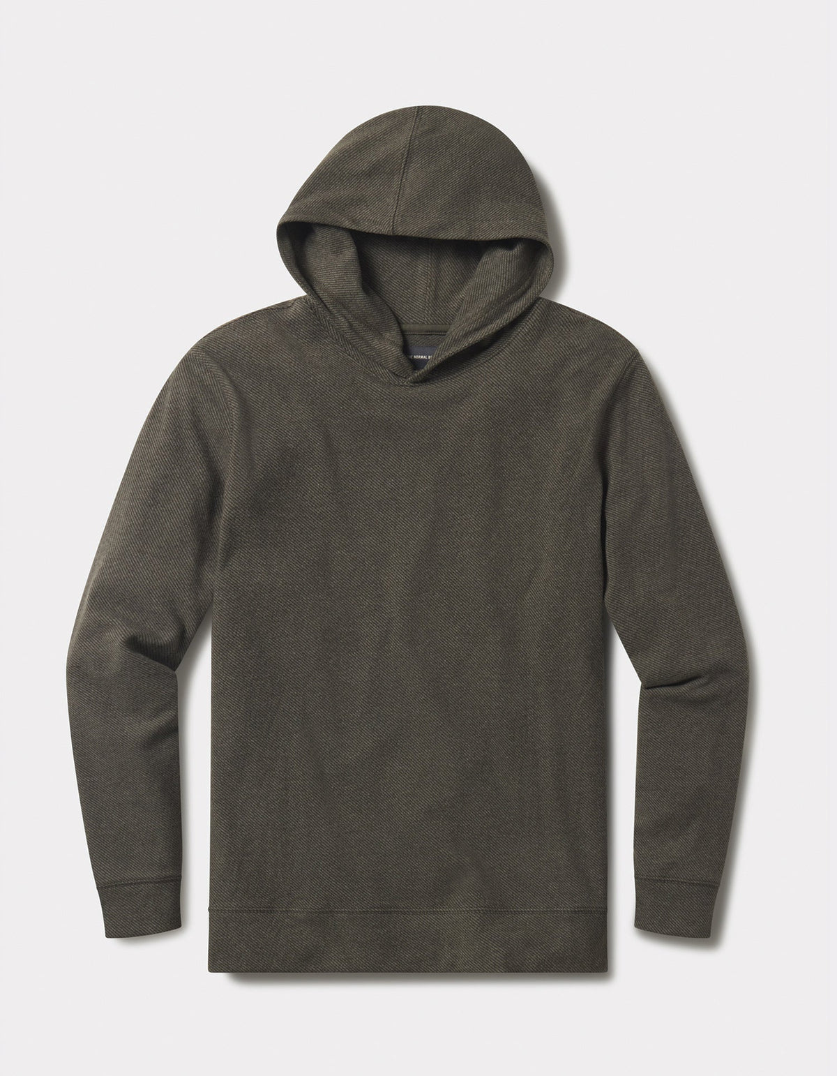 The Normal Brand | Brushed Texture Knit Hoodie | Dark Forest