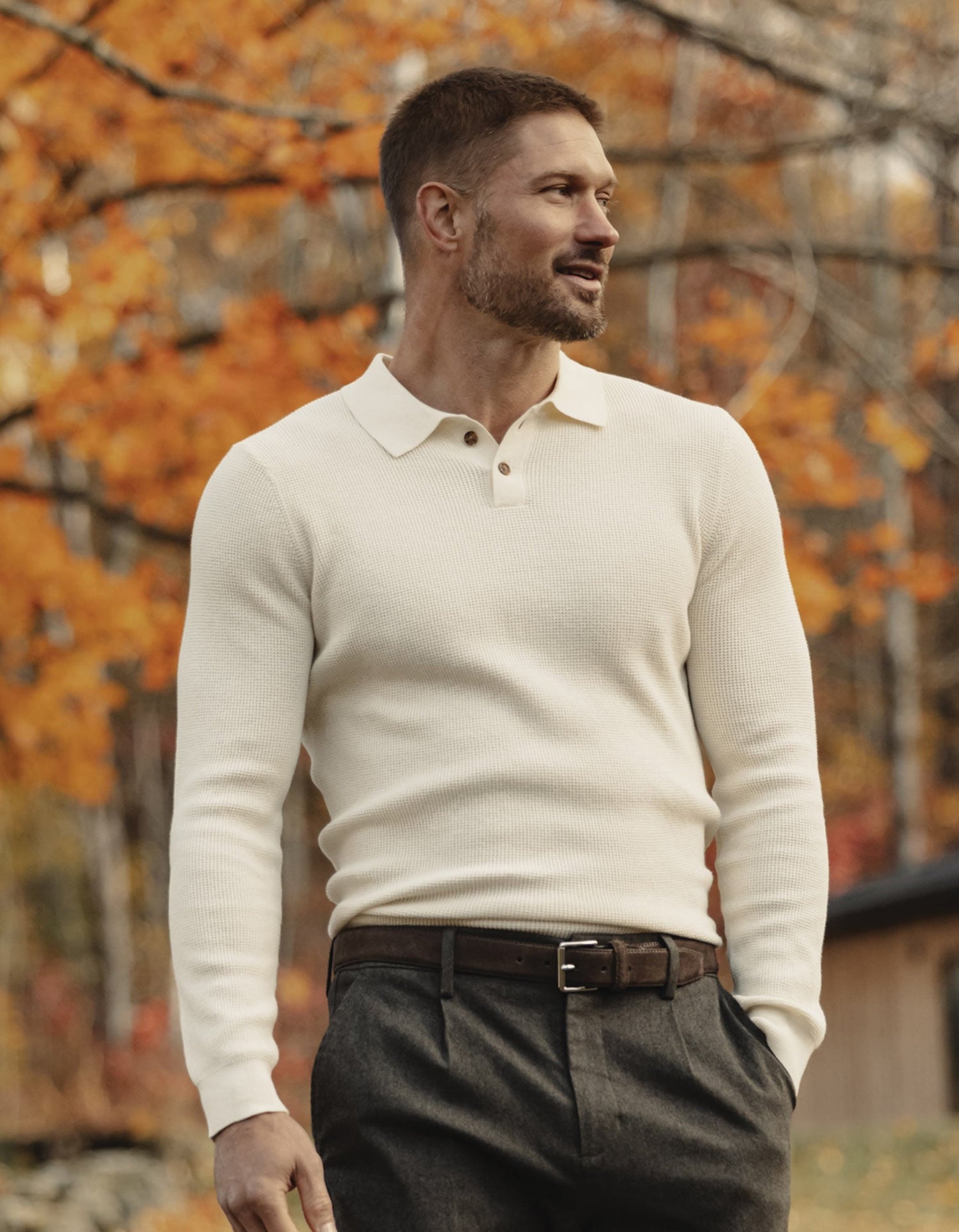 The Normal Brand Robles Knit Waffle Stitch - Cream
