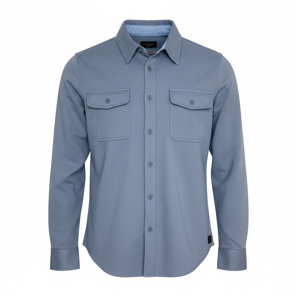 Roosters Banks Flannel - Sky Blue