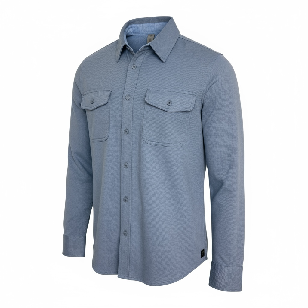 Roosters Banks Flannel - Sky Blue