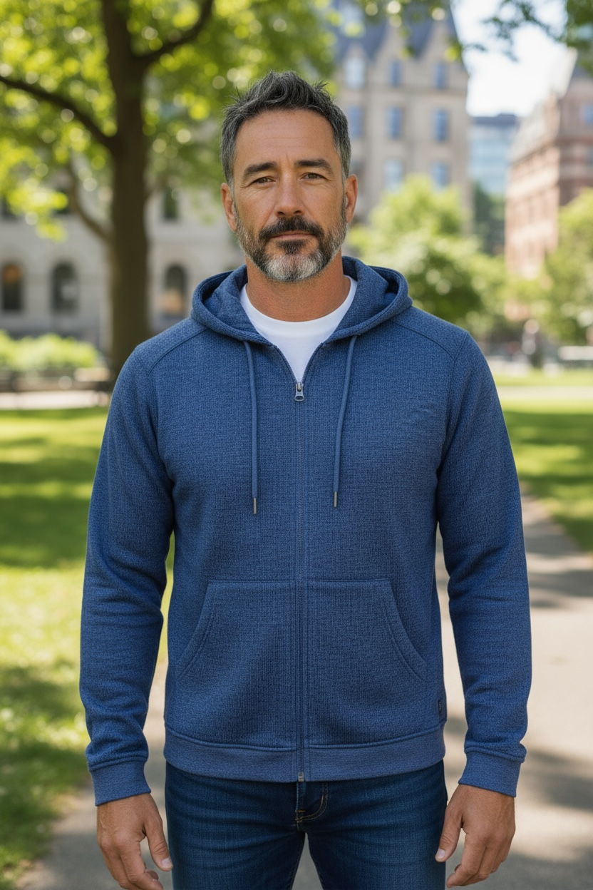 Roosters Cole Zip Up Hoodie - Navy