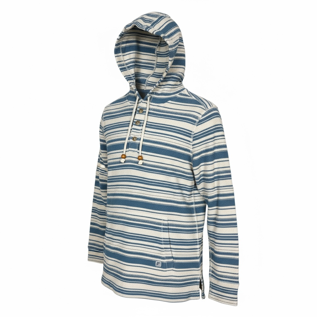Roosters Ramblin Hoodie - Natural/Light Blue