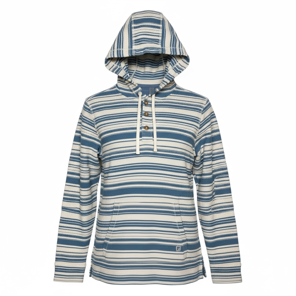Roosters Ramblin Hoodie - Natural/Light Blue