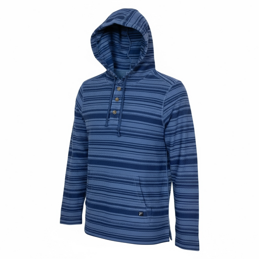Roosters Ramblin Hoodie - Navy Striped