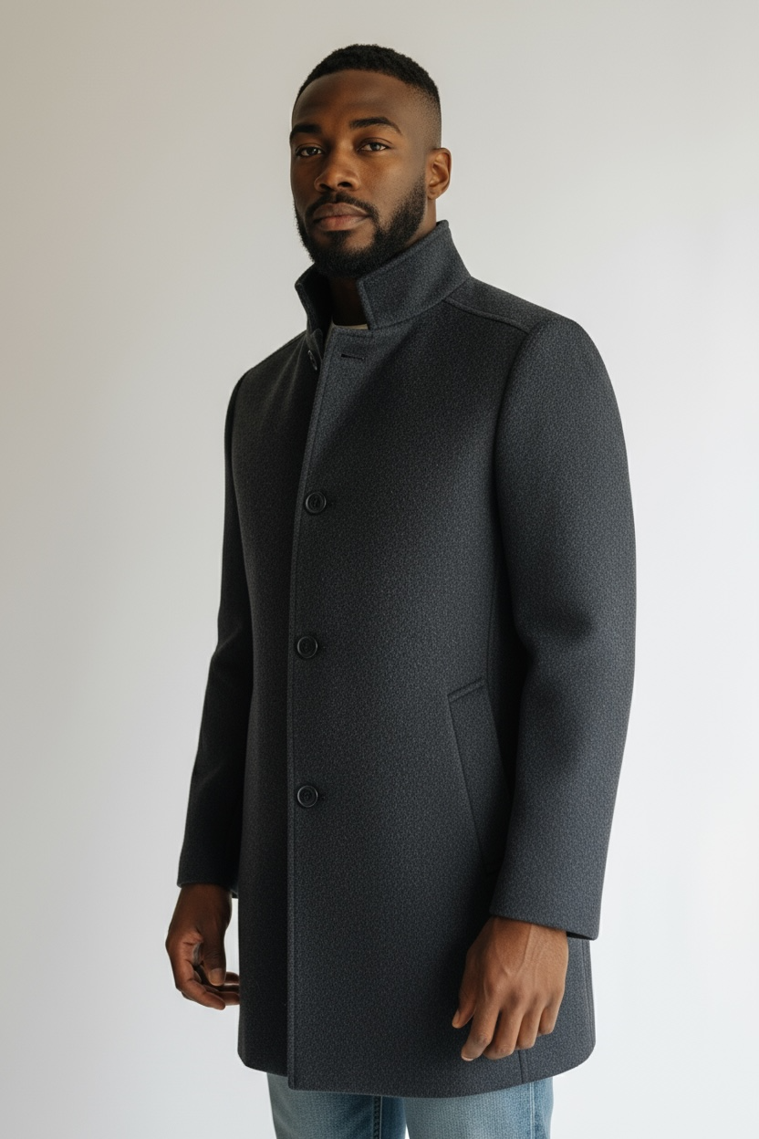 Giles & Jasper Black Hybrid Coat