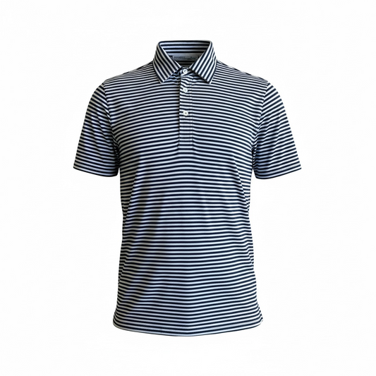 Criquet Performance Players Shirt - Navy Duval Stripe