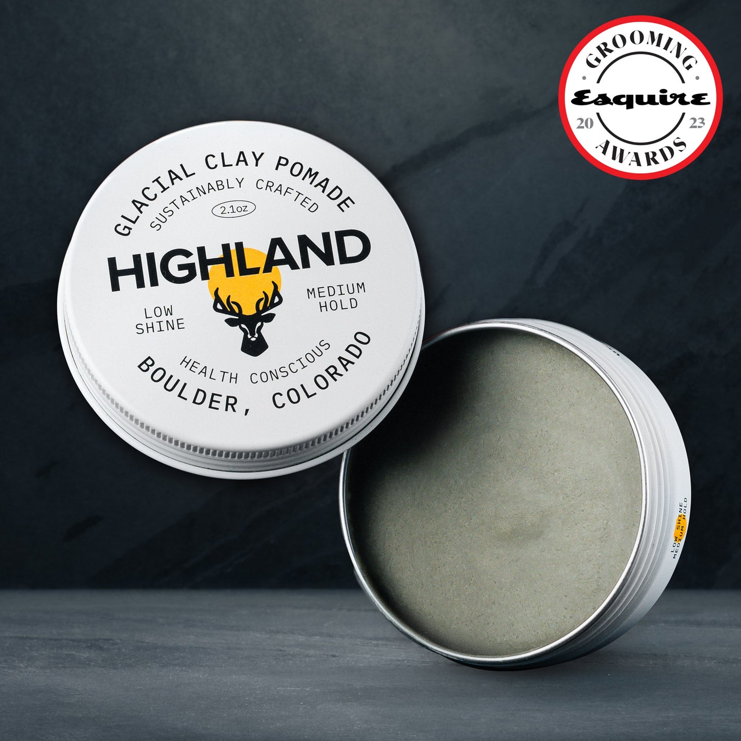 Highland Glacial Clay Pomade Available In Store Only