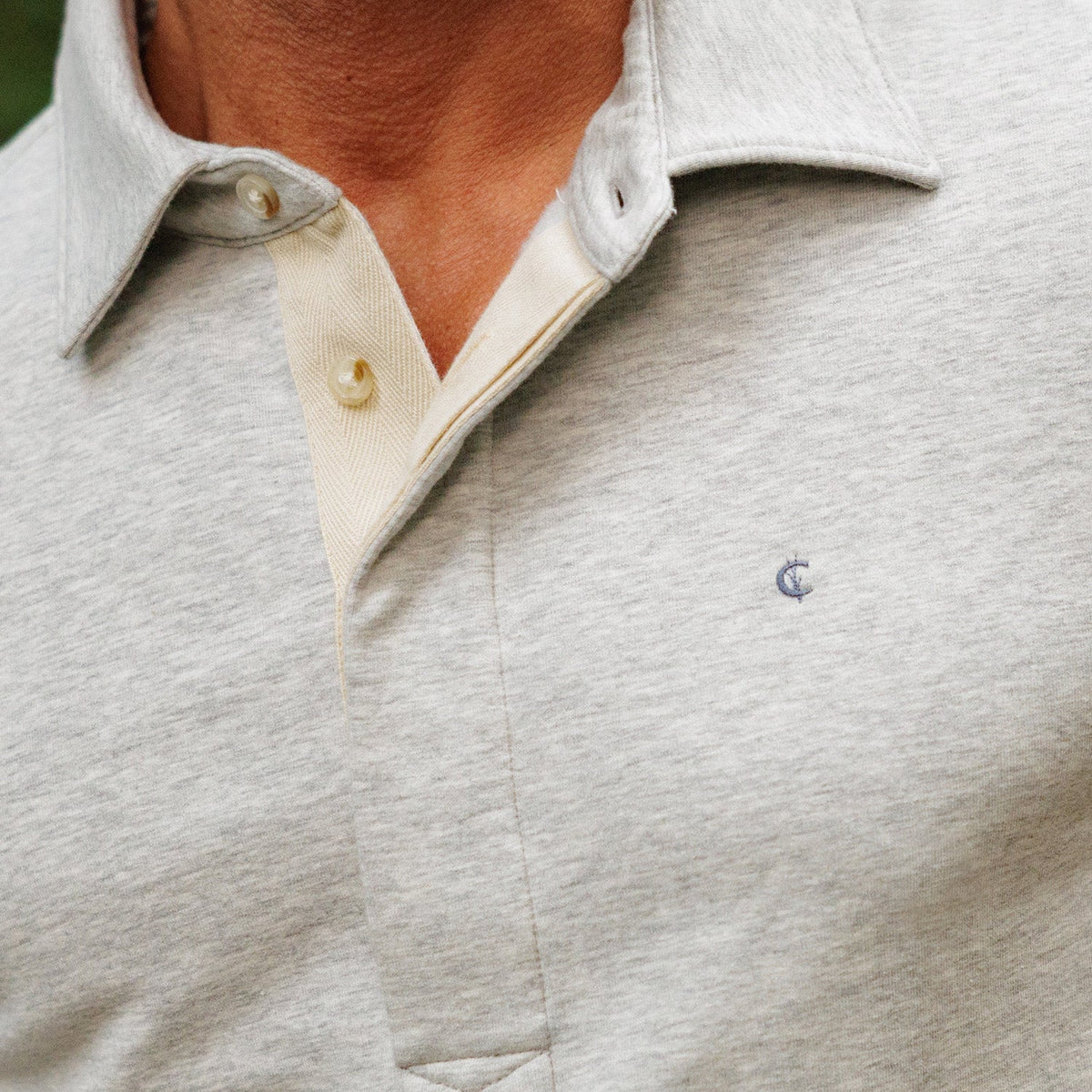 Criquet | Collared Sweatshirt | Heather Light Gray