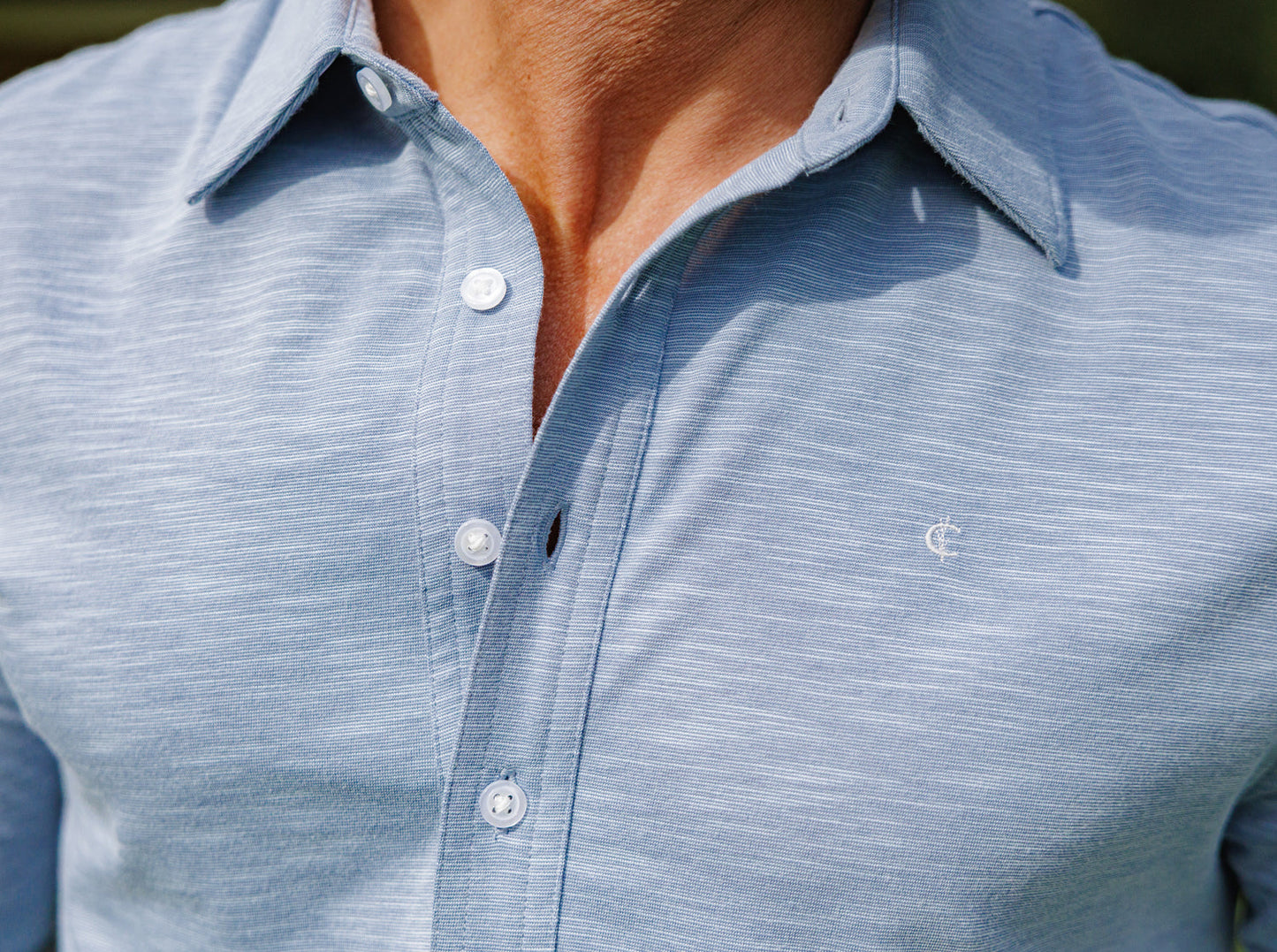 Criquet | Long Sleeve Range Polo | Blue Stone