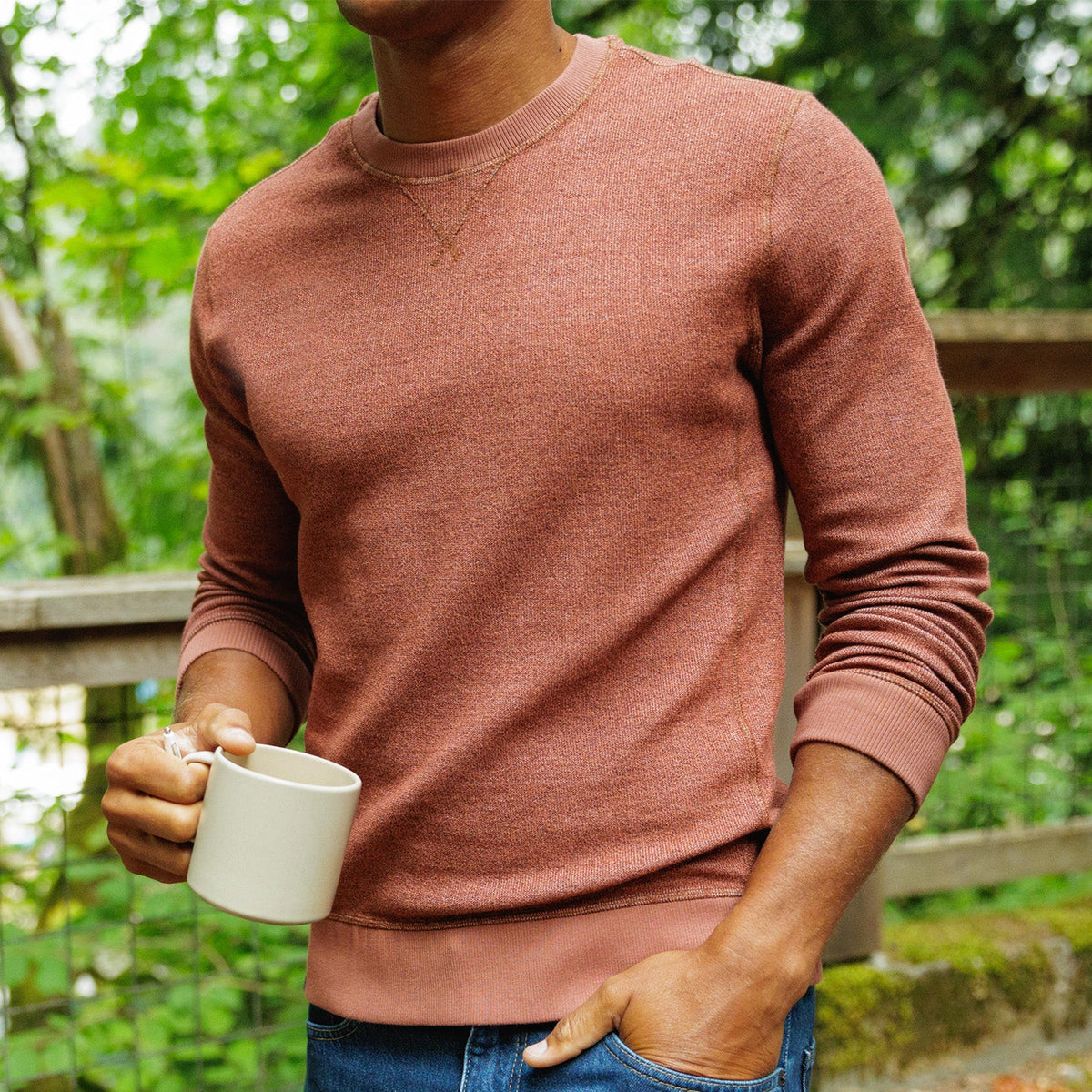 Criquet | French Terry Crewneck Sweatshirt | Rust