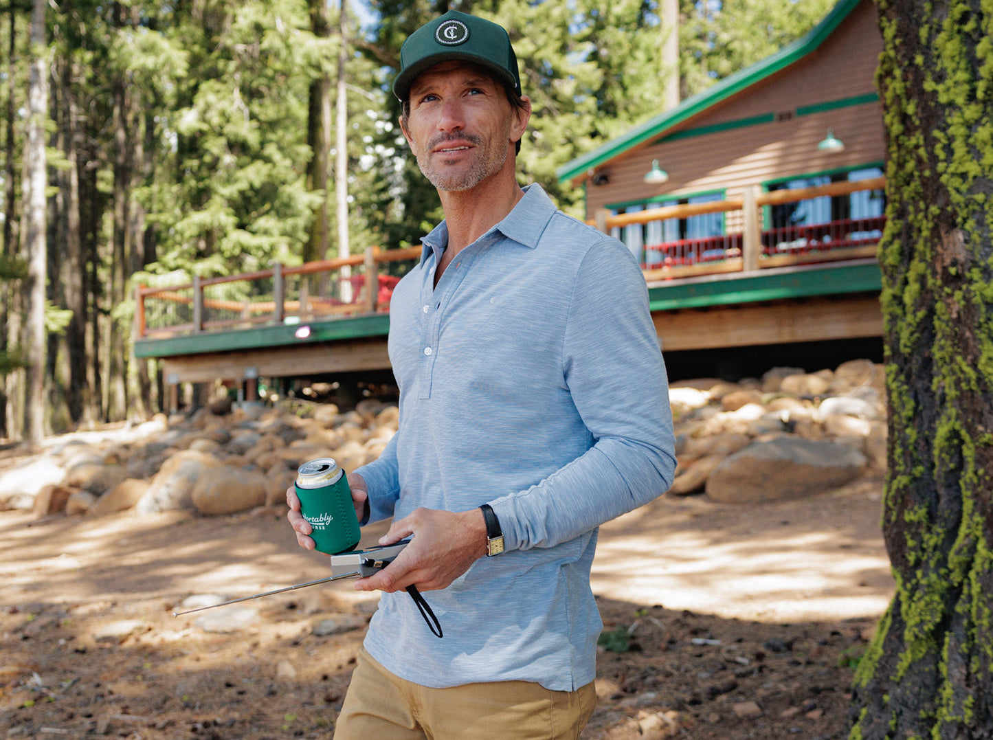 Criquet | Long Sleeve Range Polo | Blue Stone