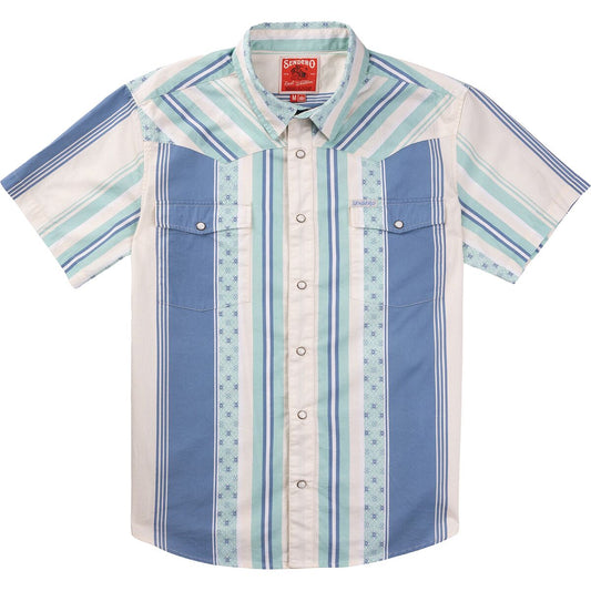 Sendero Serape Pearl Snap Shirt - Teal