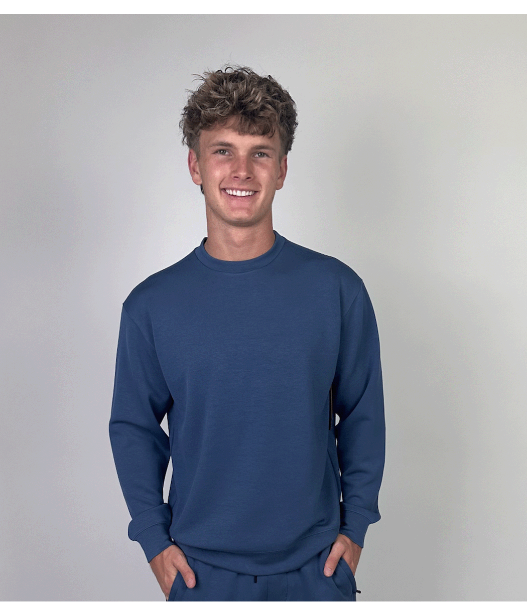 Roosters Supply Company | Surfside Crewneck | Blue
