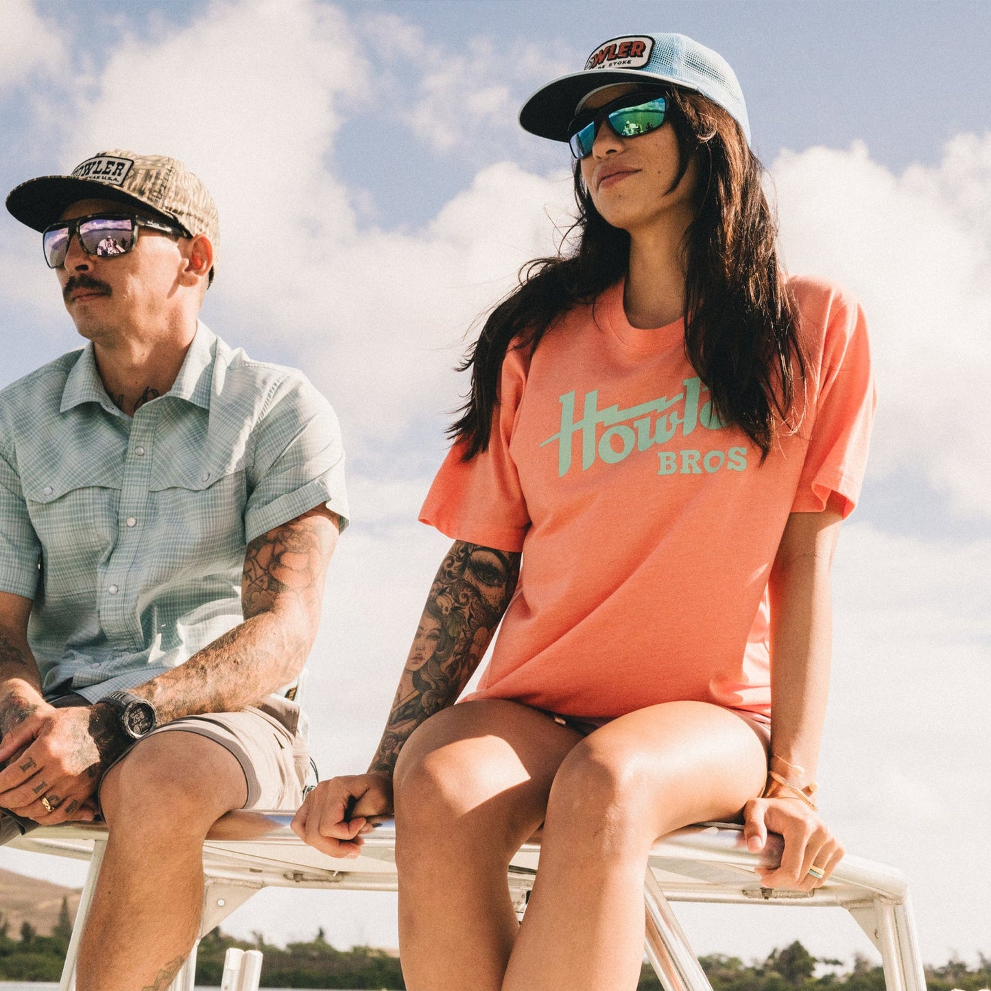 Howler Bros Electric Tee - Coral Heather