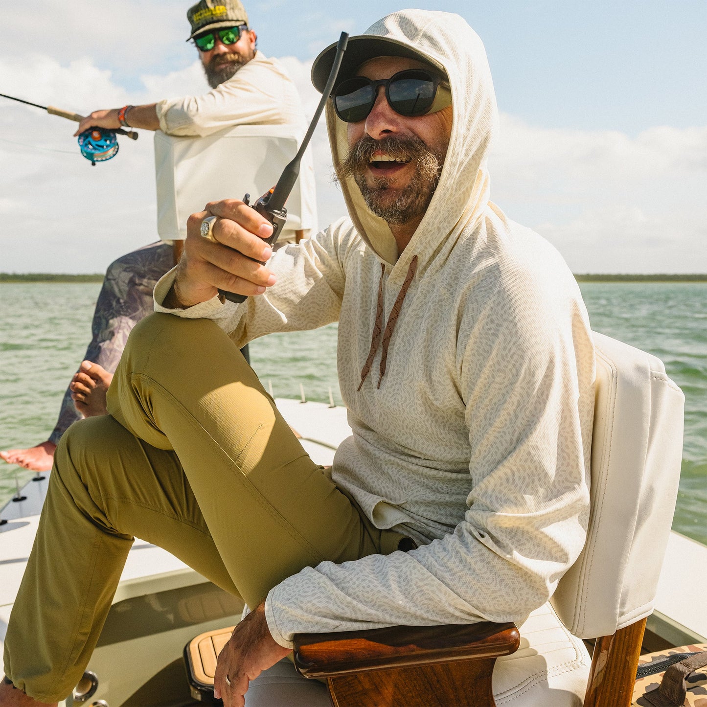 Howler Bros | Loggerhead Hoodie Pond Patterns | Bone