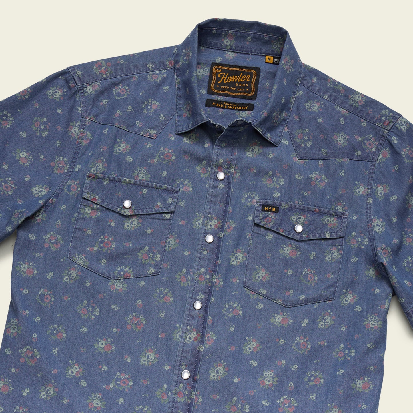 Howler Bros H Bar SnapShirt Bouquets - Washed Indigo