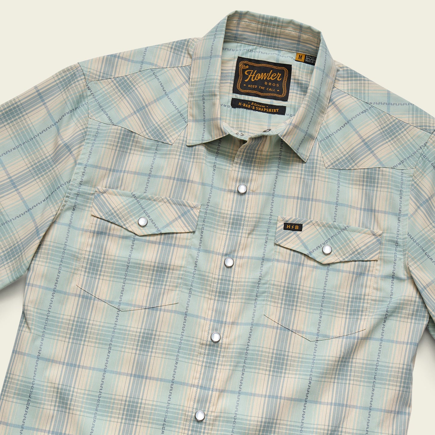 Howler Bros H Bar SnapShirt Prairie Plaid - Seafoam