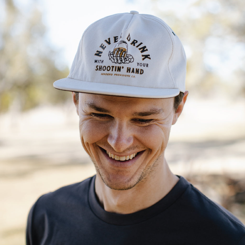 Sendero Shootin Hand Hat - White