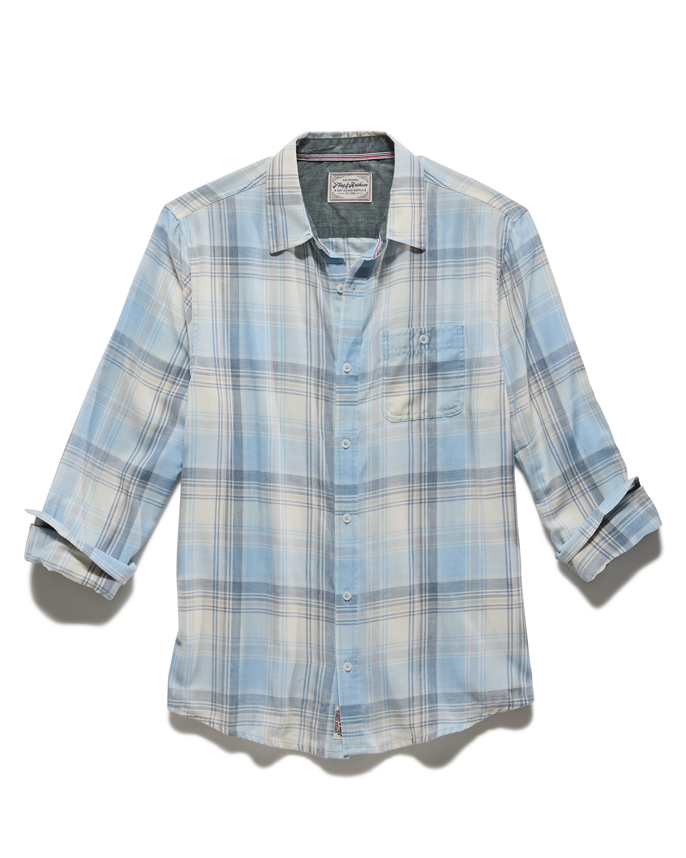 Flag and Anthem Lakeland Vintage Washed Shirt - Blue & Navy