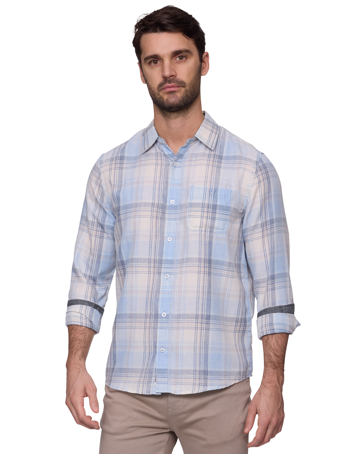 Flag and Anthem Lakeland Vintage Washed Shirt - Blue & Navy