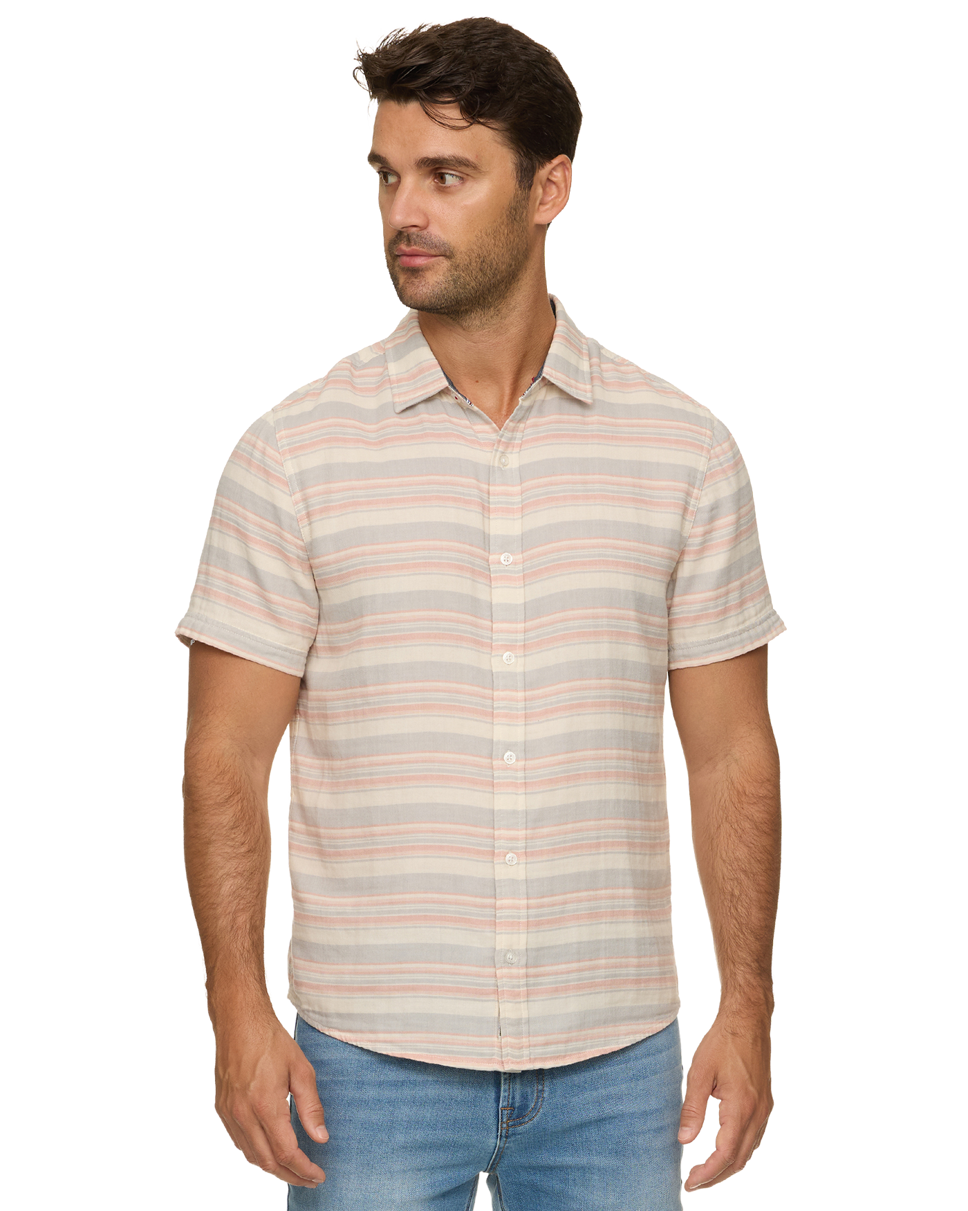 Flag and Anthem | Alameda Stripe | Cream & Pink