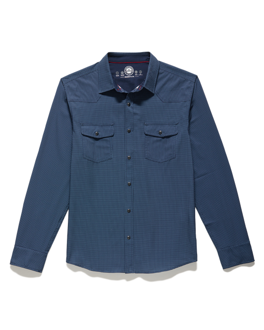 Flag & Anthem Desert Son Performance Western Shirt - Navy