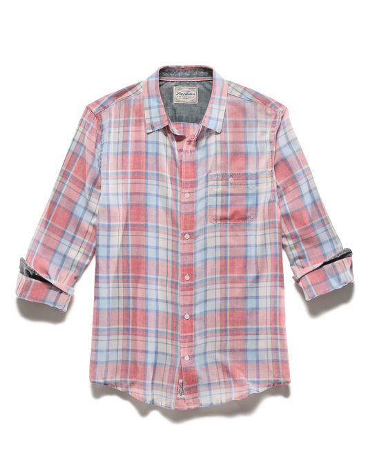 Flag and Anthem Sebring Vintage Washed Shirt - Red & Navy