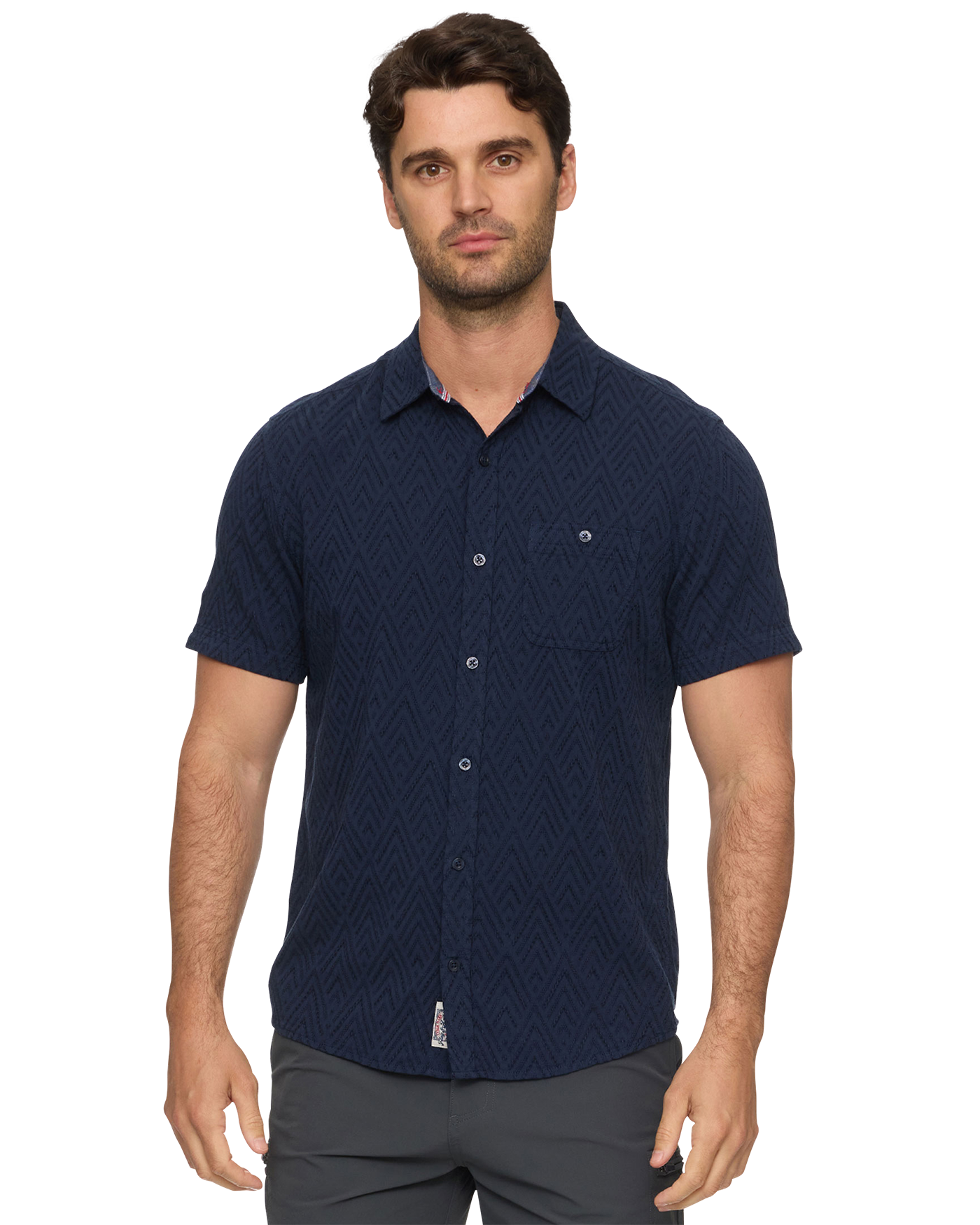 Flag and Anthem Faywood Textured Stripe Shirt - Blue / White (Copy)