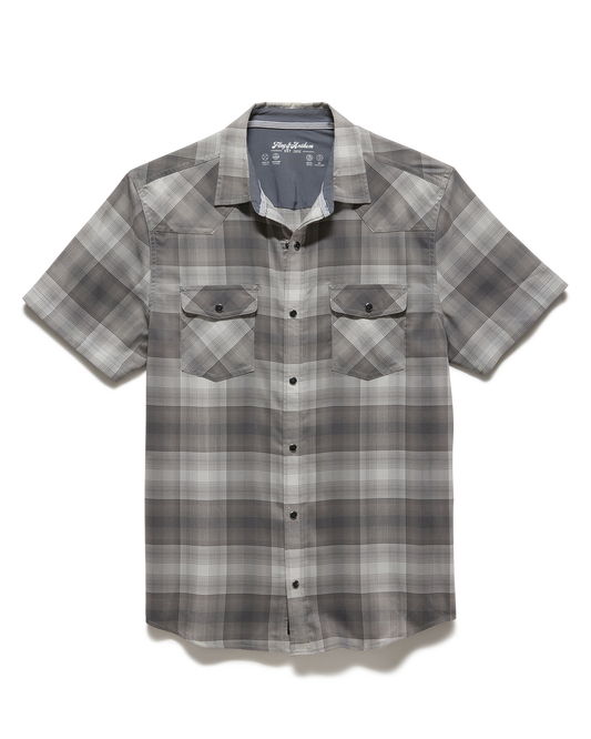 Flag and Anthem UPF Performance Western Shirt - Grey & Charcoal