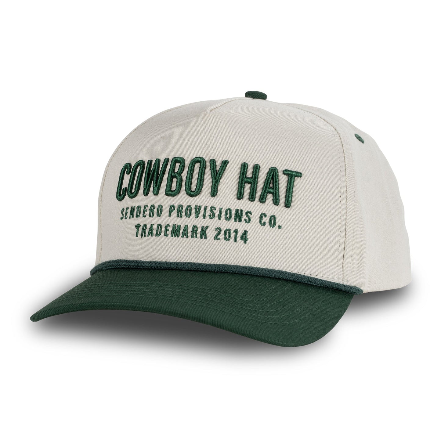 Sendero | Cowboy Hat | Cream & Green