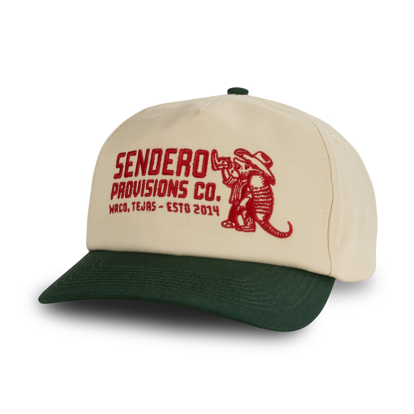 Sendero | Armadillo Hat | Cream & Green
