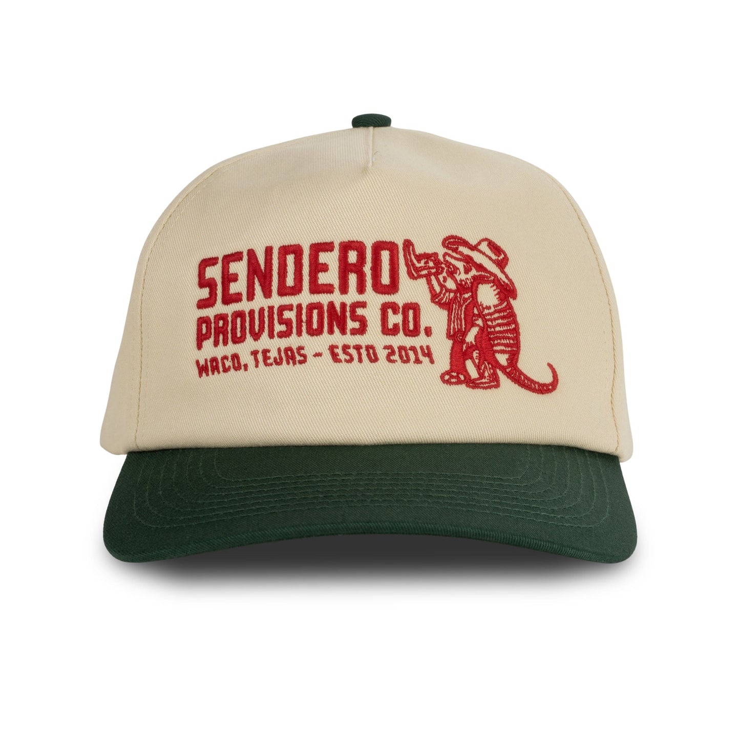 Sendero | Armadillo Hat | Cream & Green