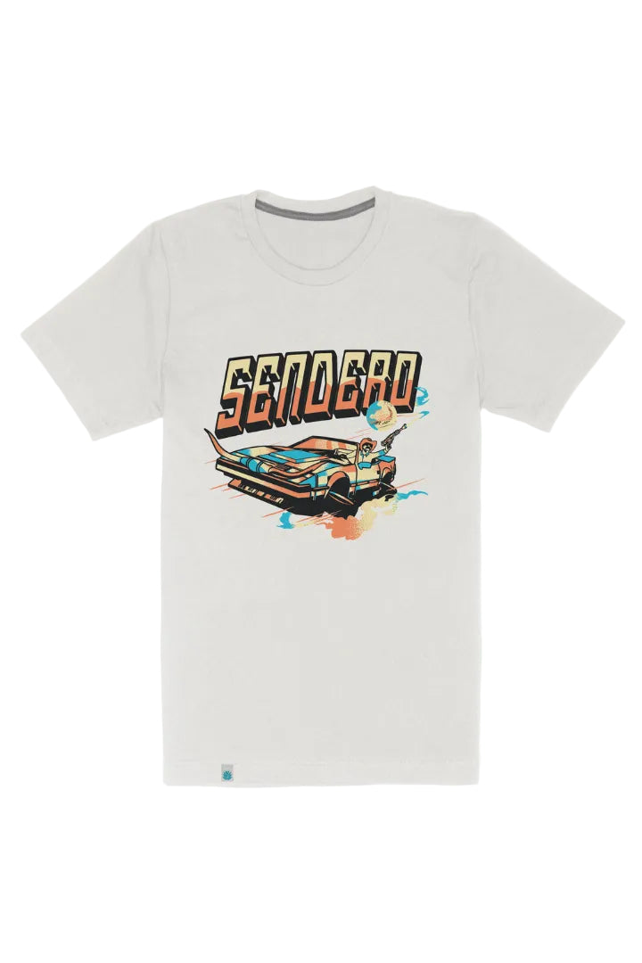 Sendero | Cosmic Cadillac T-Shirt | Vintage White