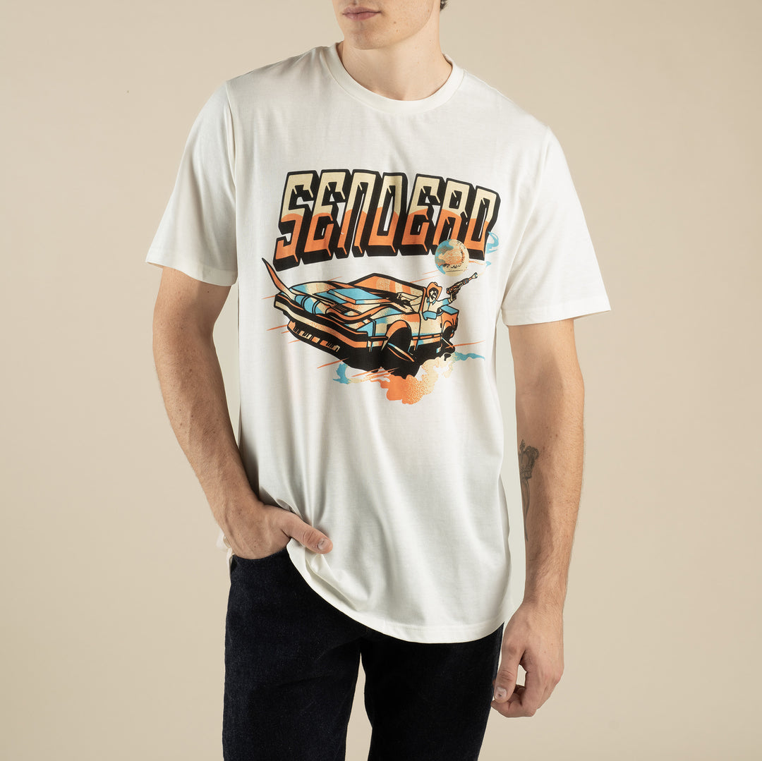 Sendero | Cosmic Cadillac T-Shirt | Vintage White