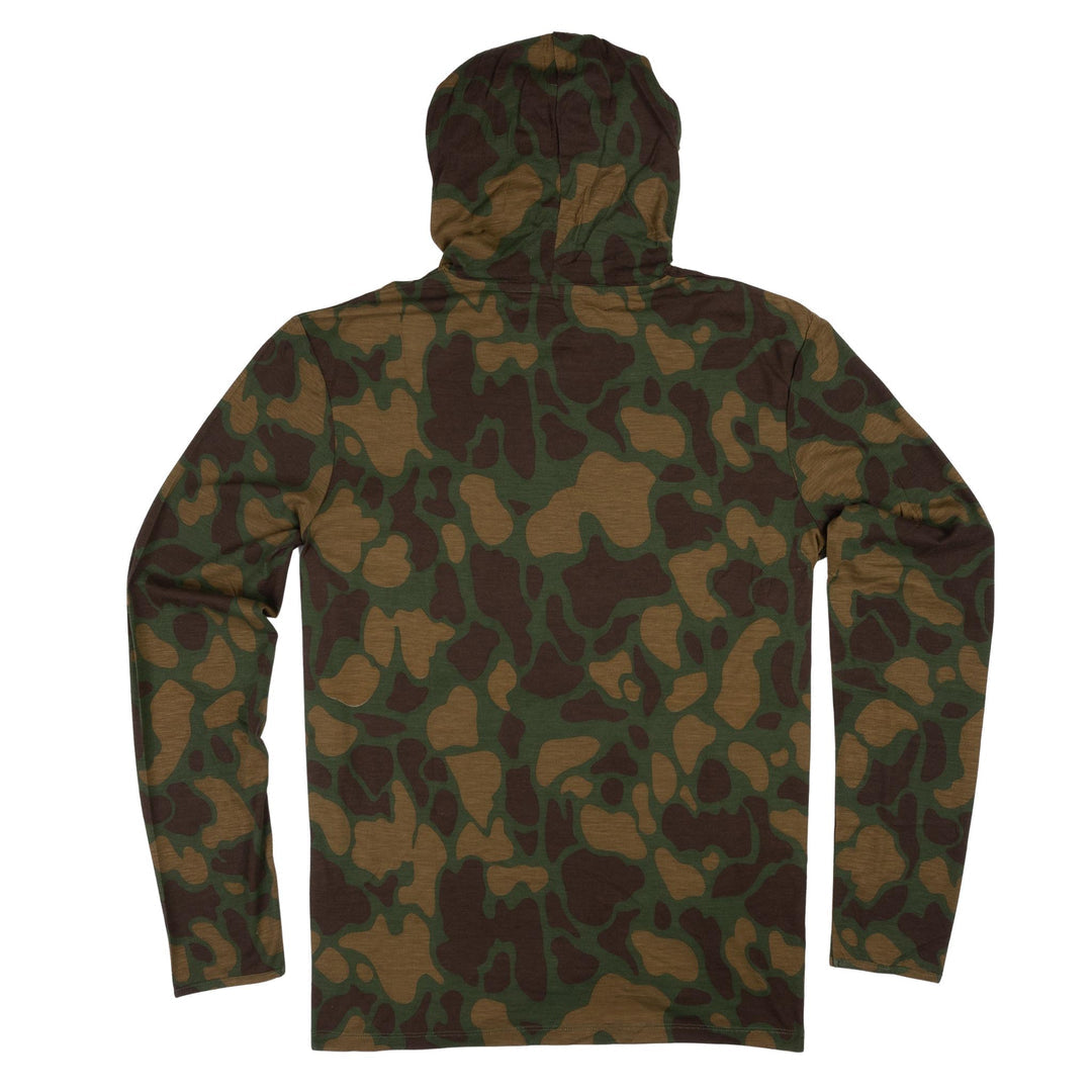 Sendero | Yucatan Bamboo Hoodie Tech Shirt | Forest Camo