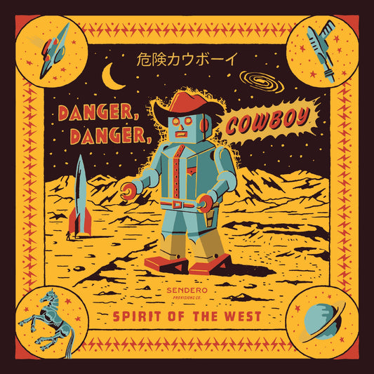 Sendero Danger Cowboy Bandana - Gold