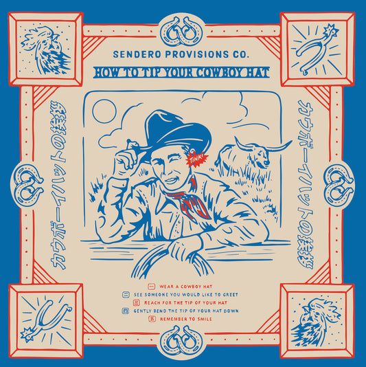 Sendero Tip Your Hat Bandana - Blue
