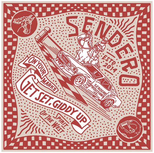 Sendero Giddy Up Bandana - Red
