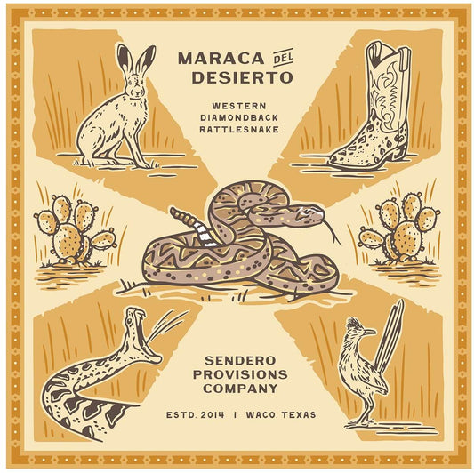 Sendero Rattlesnake Bandana - Tan