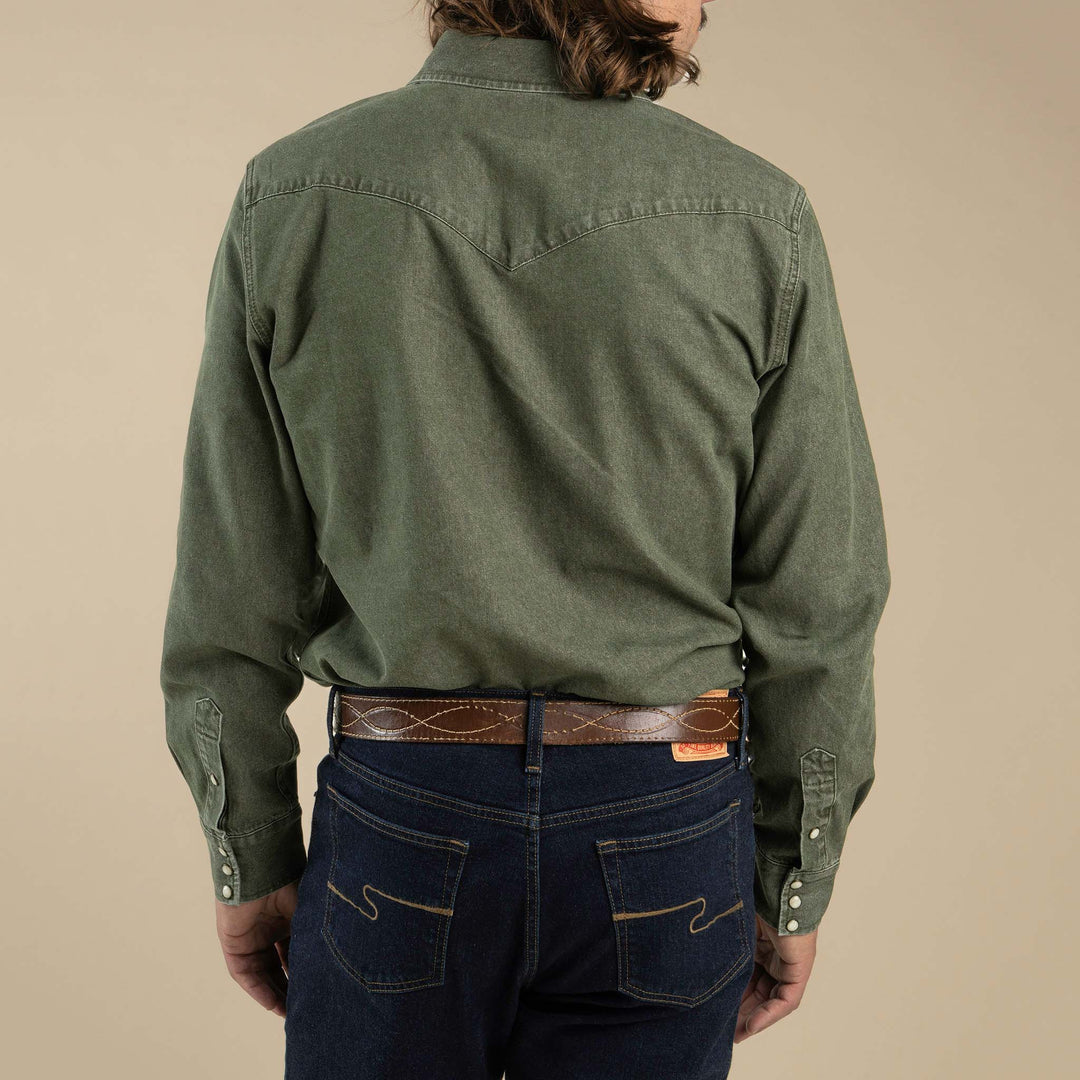 Sendero | Wyatt Pearl Snap Shirt | Faded Olive