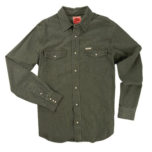 Sendero | Wyatt Pearl Snap Shirt | Faded Olive