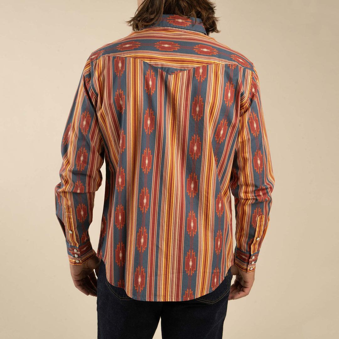 Sendero Wyatt Pearl Snap Serape Chevron Stripe Shirt - Tulsa