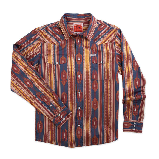 Sendero Wyatt Pearl Snap Serape Chevron Stripe Shirt - Tulsa