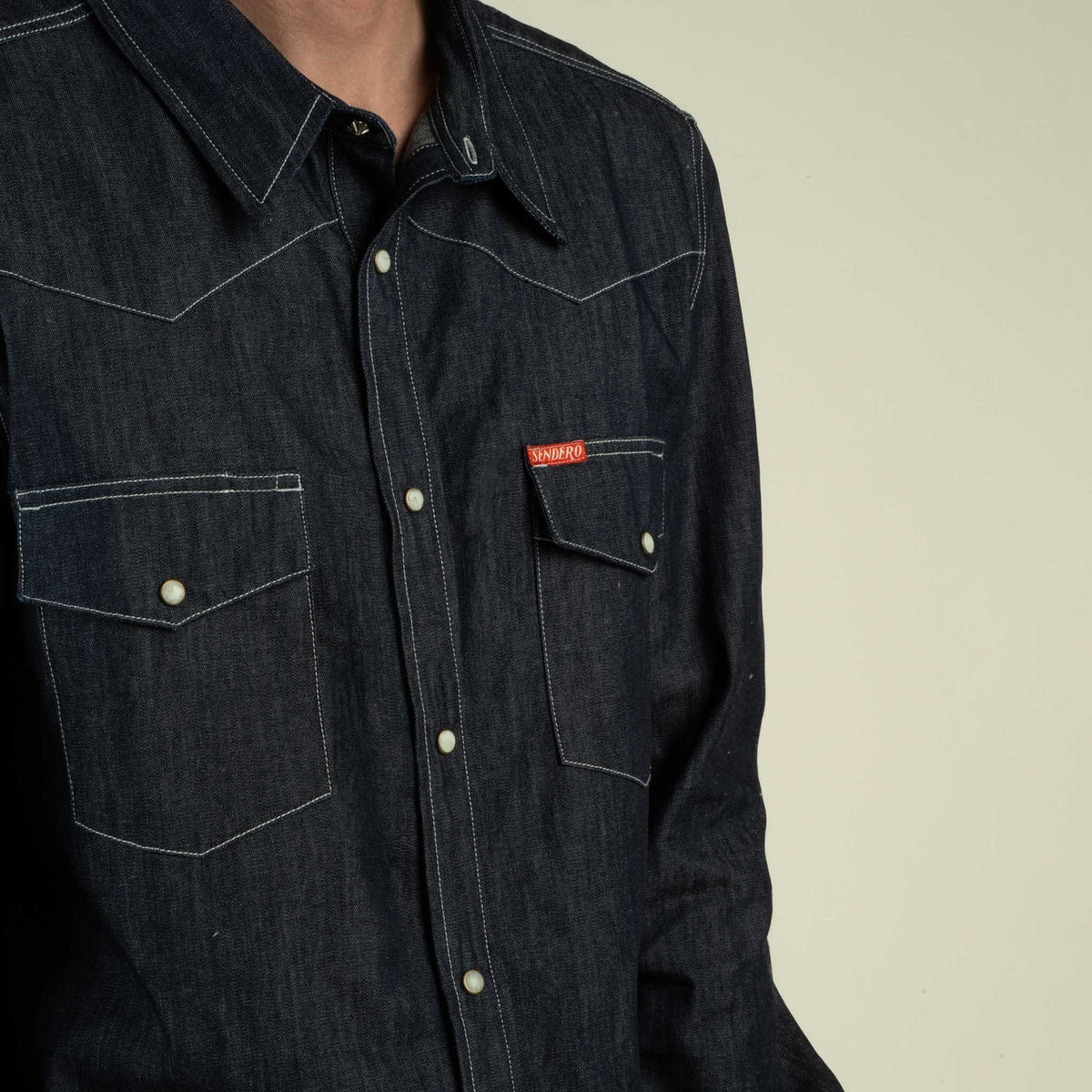 Sendero | Wyatt Pearl Snap Shirt | Raw Denim