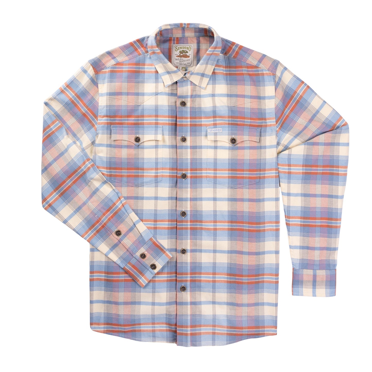 Sendero Moab Flannel Shirt - Blue/red