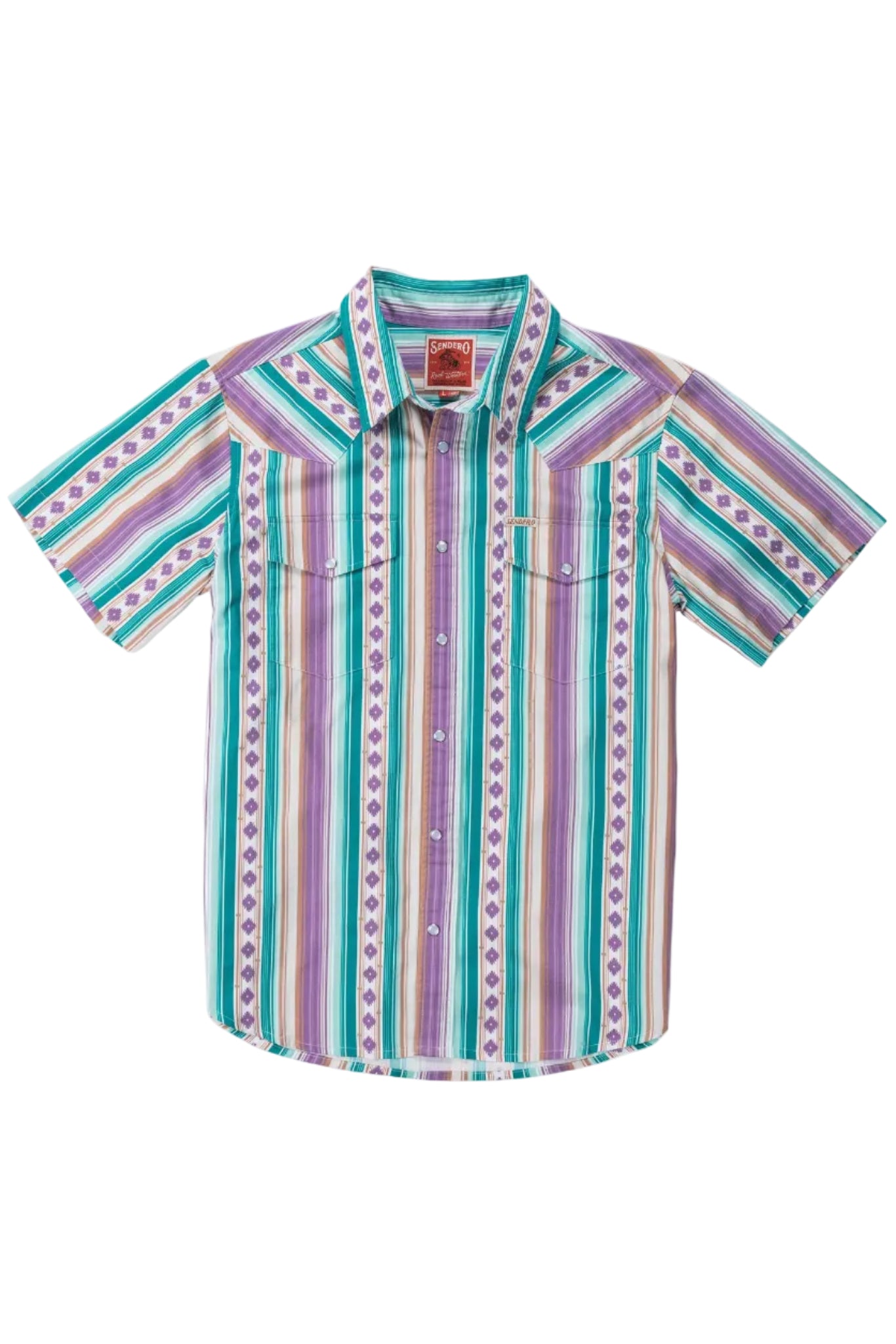 Sendero | Serape Pearl Snap Shirt | Spring Sage