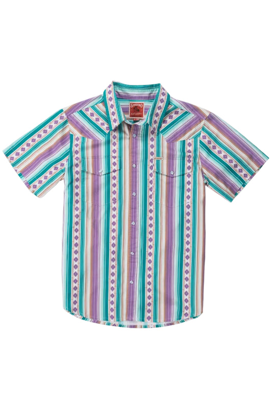Sendero | Serape Pearl Snap Shirt | Spring Sage