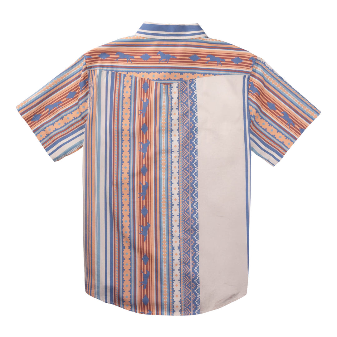 Sendero Serape Pearl Snap Shirt - Indigo Western Strip