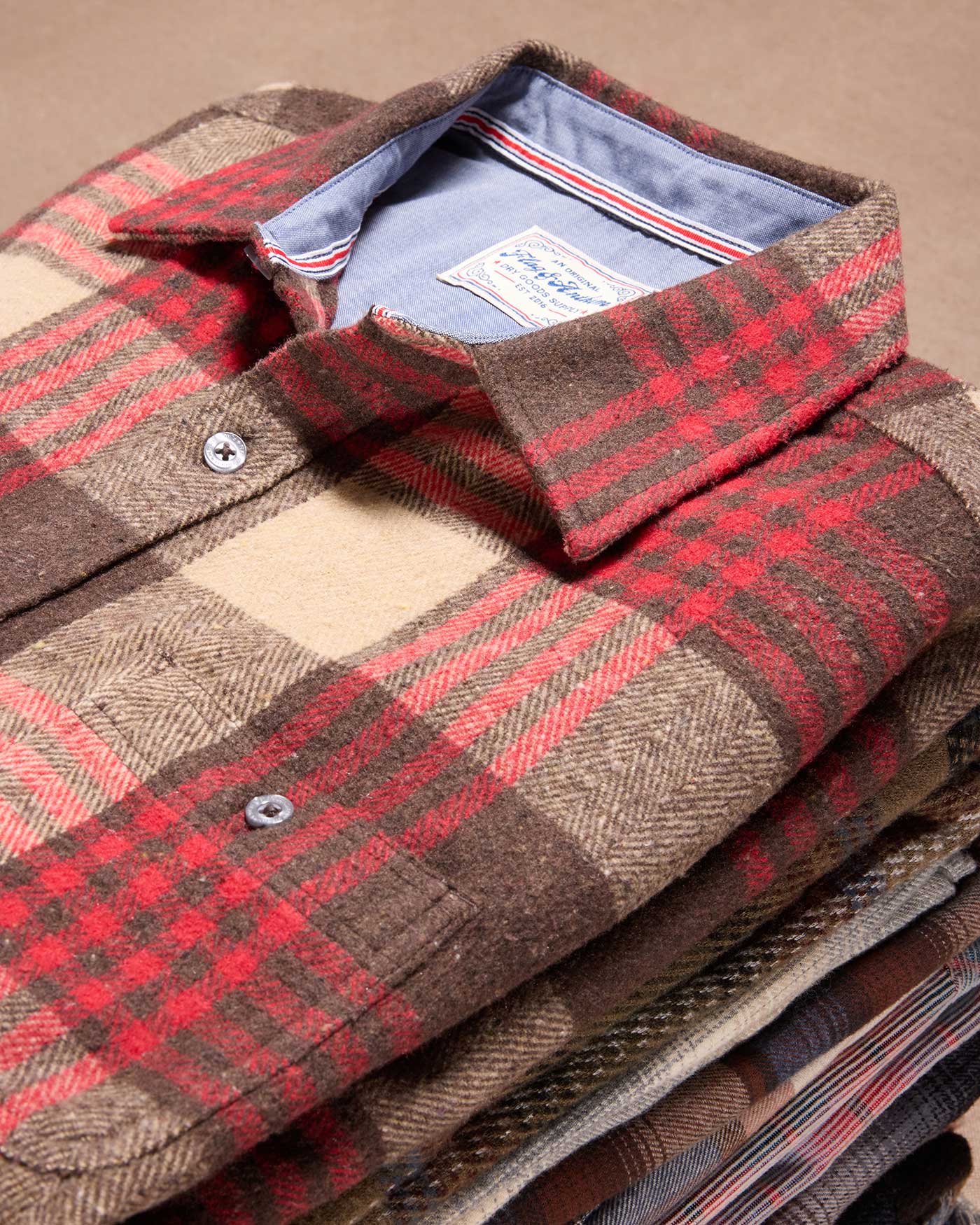 Flag and Anthem Lansing Flannel Shirt - Brown / Red