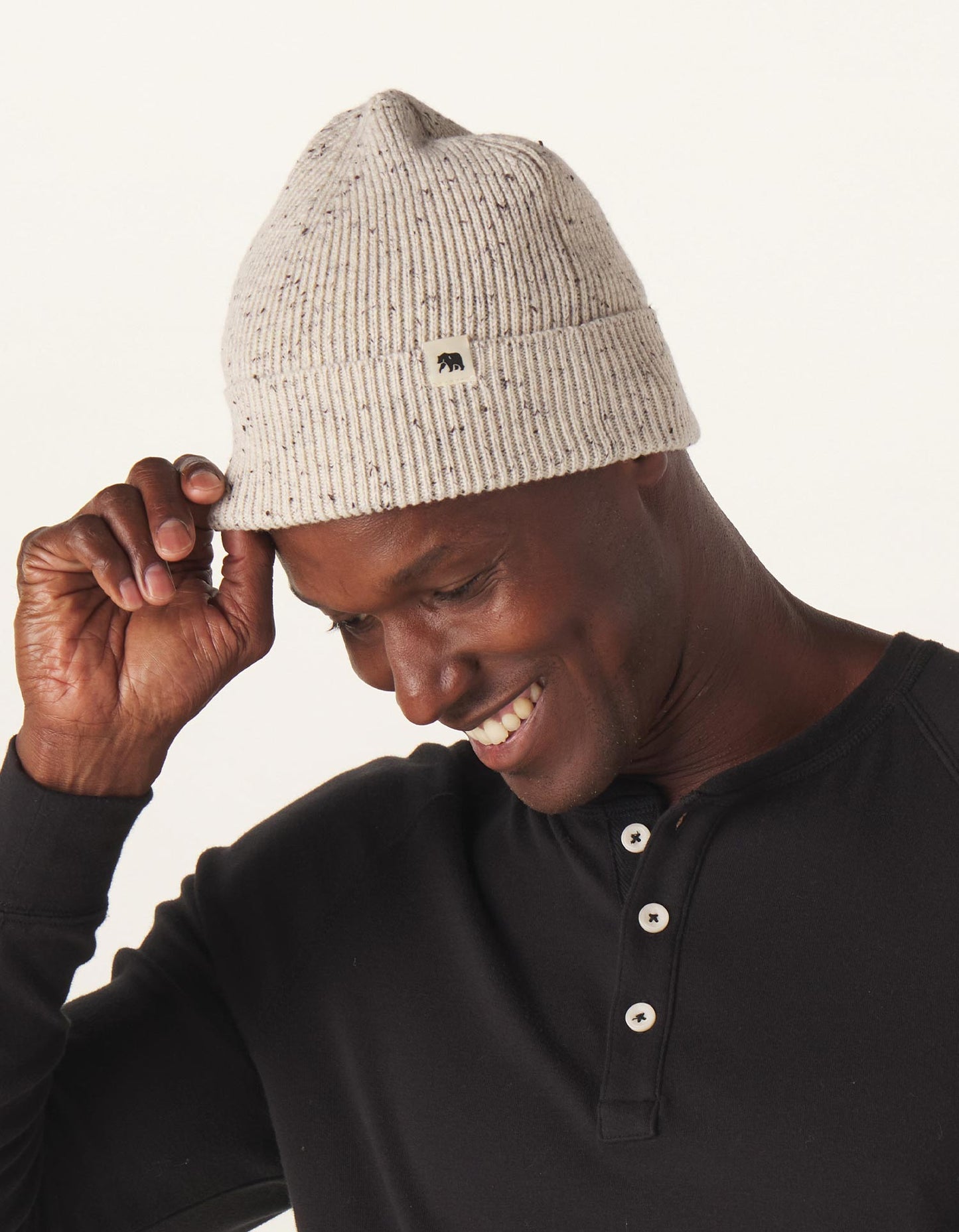 Normal Brand Seawool Nep Beanie - Cream